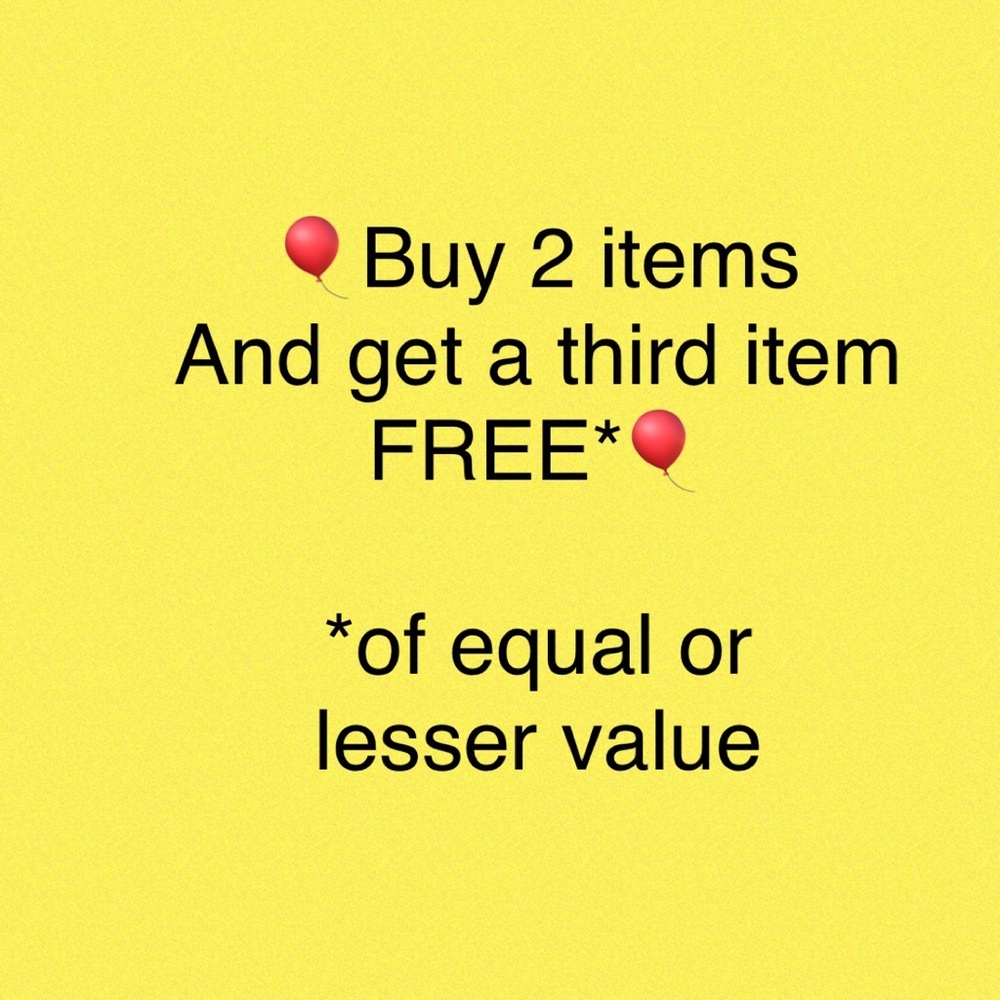 All Items Are Buy 2 And Get The Third (Of Equal O… - image 1